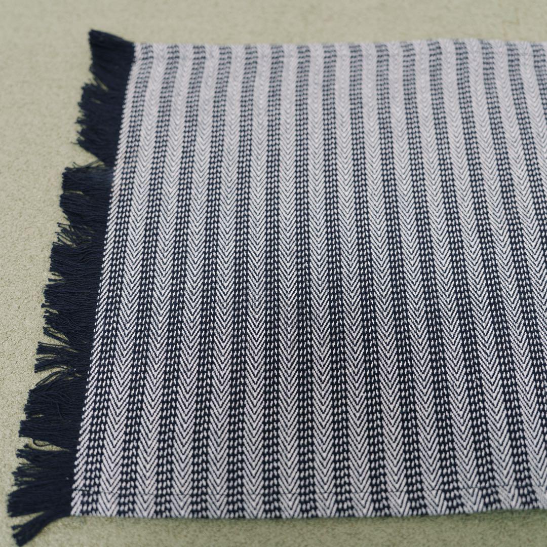 テーブル用品 Cotton Herringbone Stripe Table Mat One