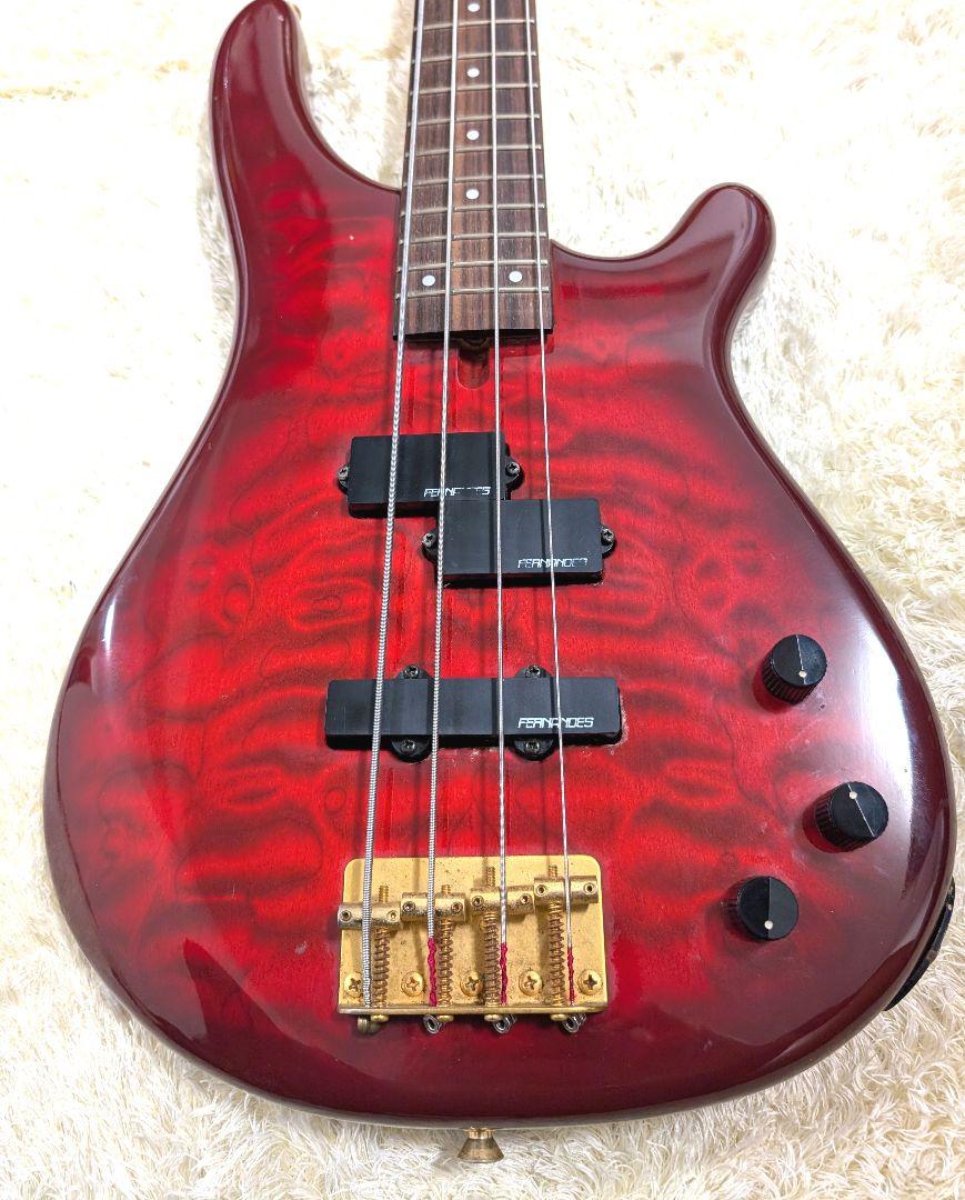 FERNANDES FRB-42 PJ キルトメイプル レッド エレキベース ベース