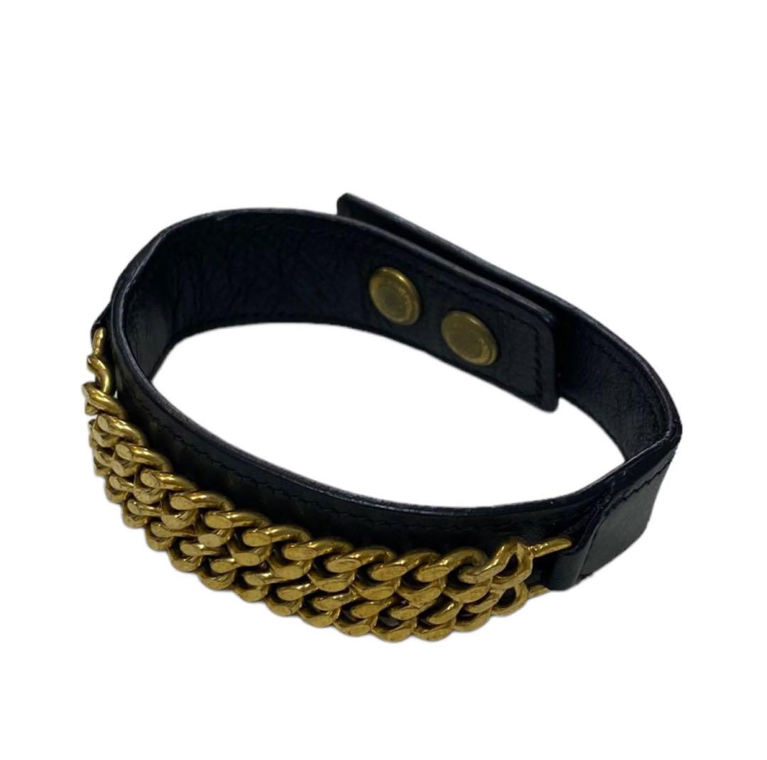 サンローラン  レザー ブレスレット SAINT LAURENT サンローラン レザーブレスレット/OPIUM