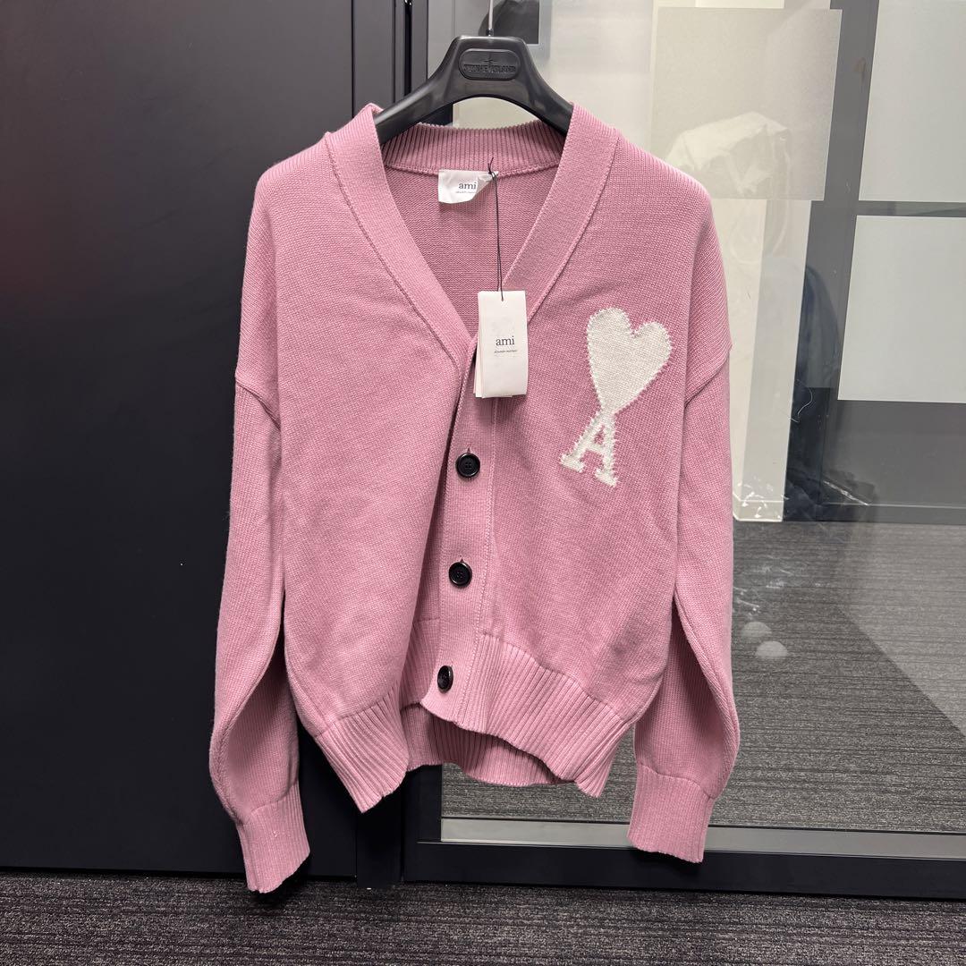Lサイズ Ami paris アミパリス ニットカーディガン 試着のみ Lサイズ Ami paris アミパリス ニットカーディガン 試着のみ