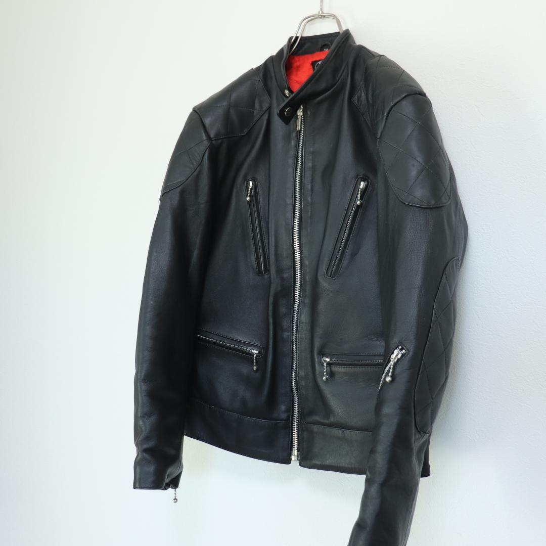 【希少】HORN WORKS　シングルレザーライダース ジャケット　ロンジャン