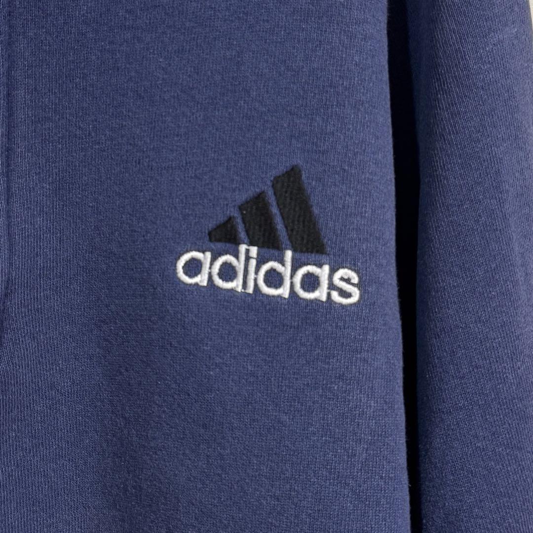 adidas アディダス スウェット 90s ハーフジップ 国旗タグ