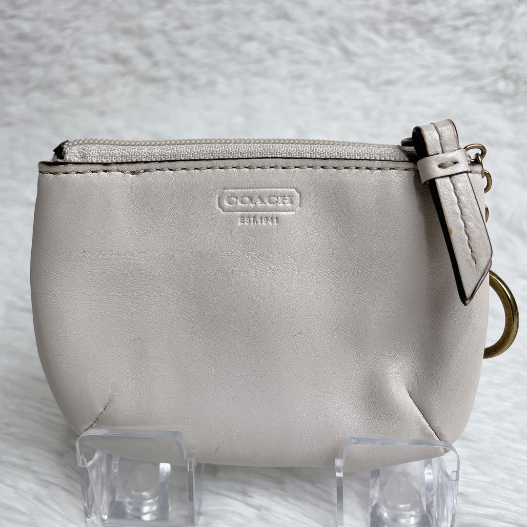 【希少極美品】箱付き COACH コインケース ミニポーチ ターンロック レザー 希少✨Vintage Coach フラグメントケース コインケース ターン