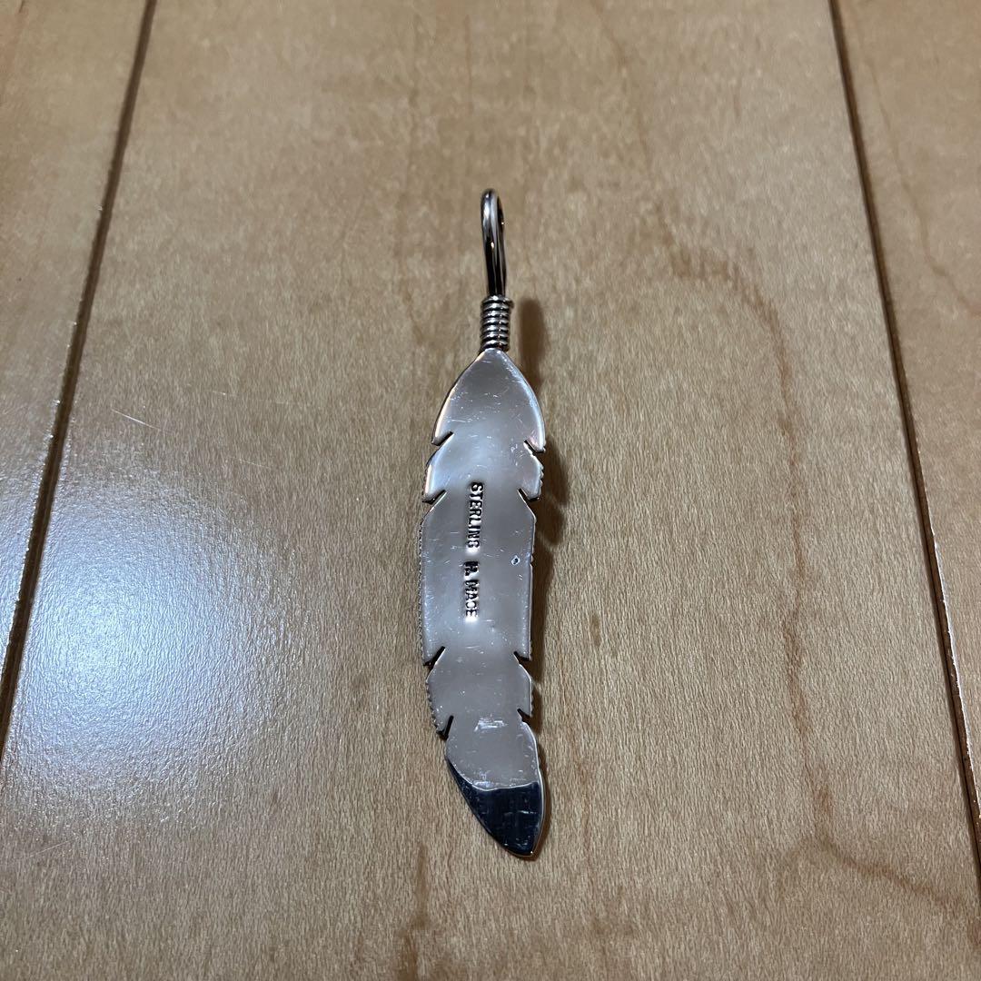 ⑦【美品】Harvey Mace ハーヴィーメイス ターコイズフェザーペンダント