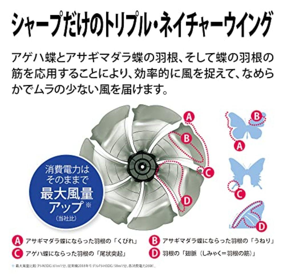 【新品の羽根に交換♪】SHARP トリプルネイチャーウィング PJ-N3DG-W