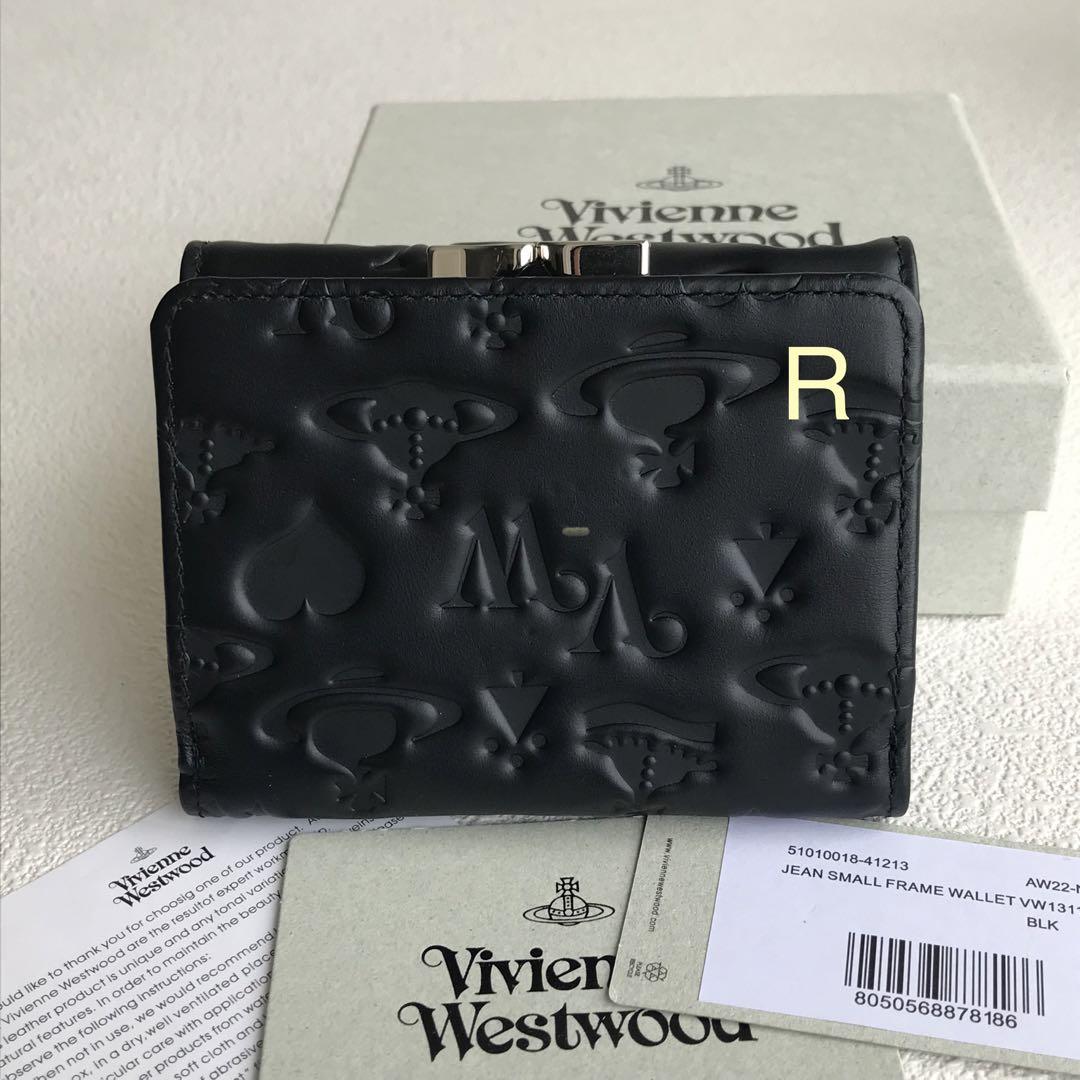 美品】ヴィヴィアンウエストウッド 三つ折り財布 がま口 レザー