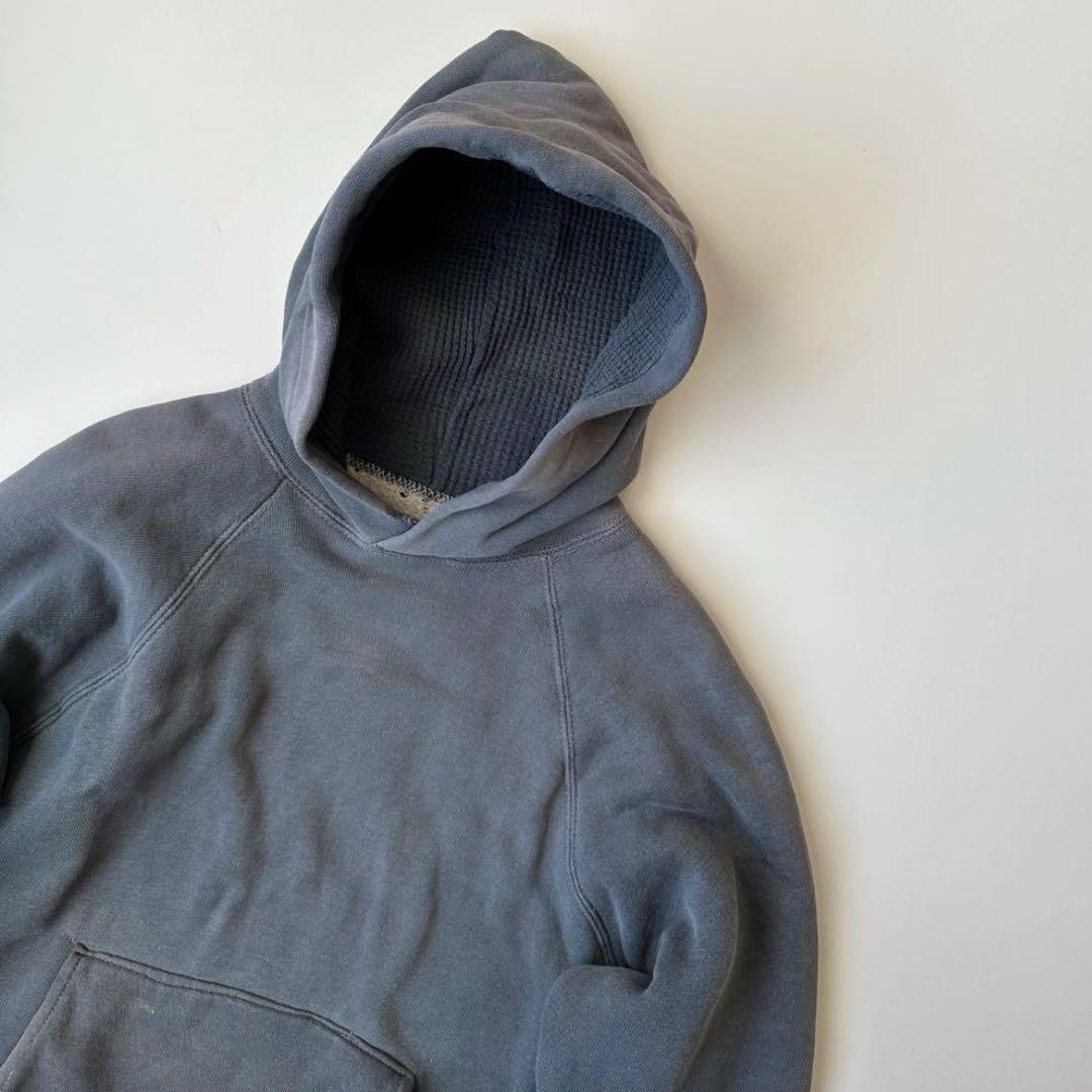 希少 50s 60s 裏サーマル ダブルフェイス フェード パーカー ナス紺