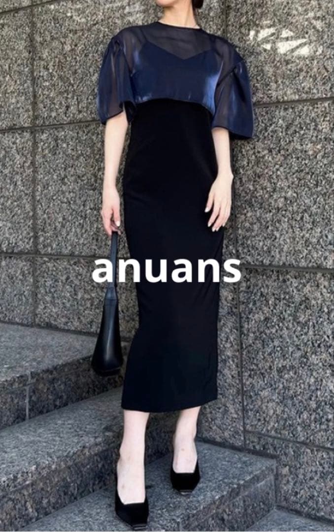 anuans アニュアンス レイヤードコンビネーションワンピース MM anuans