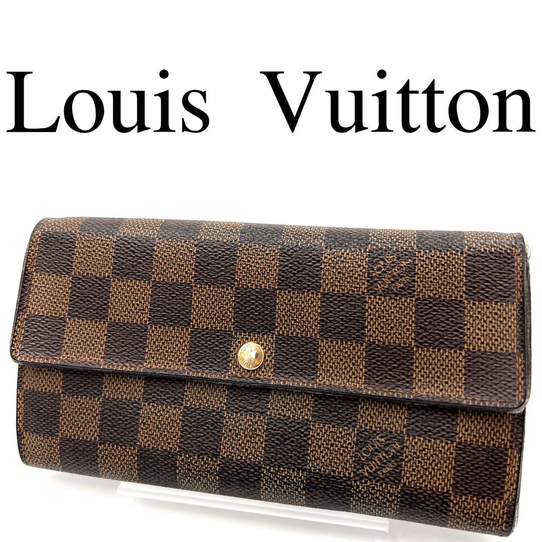 Louis Vuitton ルイヴィトン 長財布 ダミエ 総柄 ワンポイントロゴ