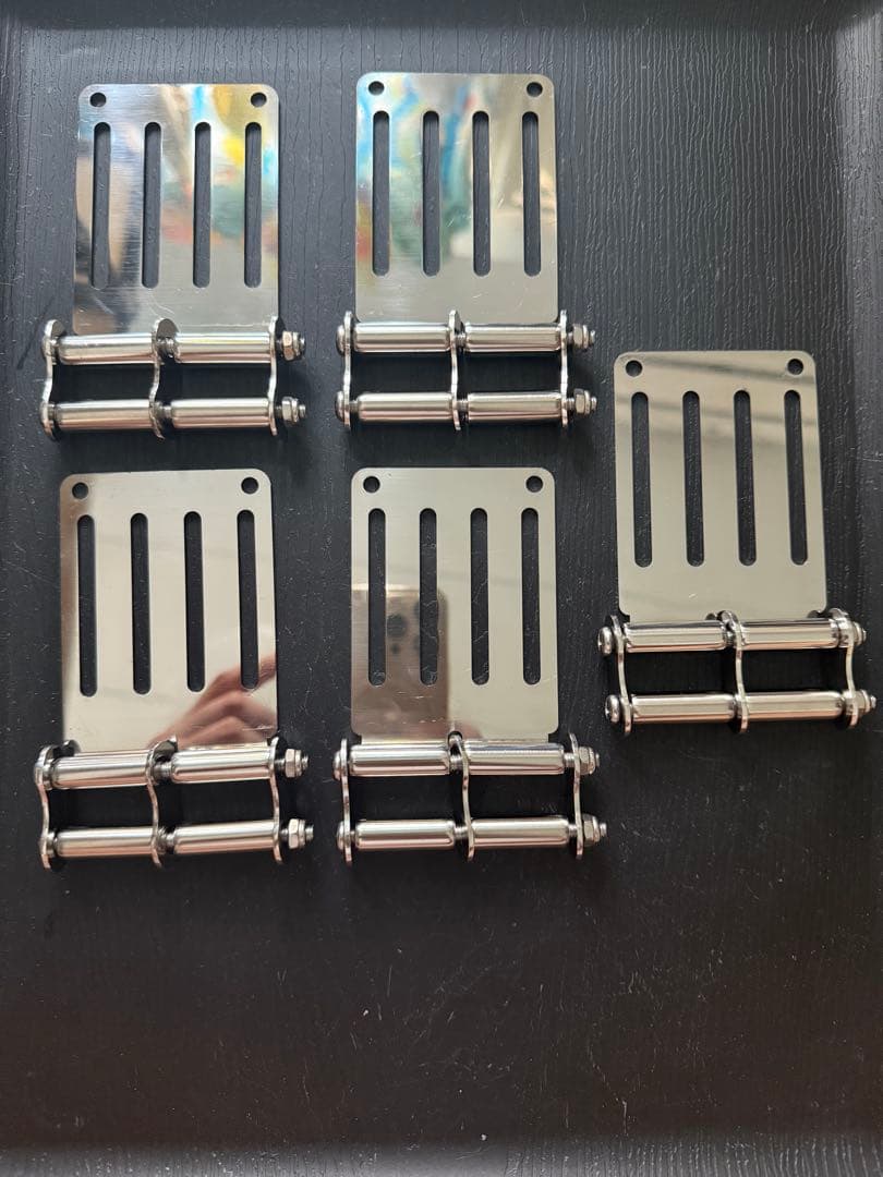 ニックス風　ベルトループ ステンレス製 ＋2段チェ－ン5個セット