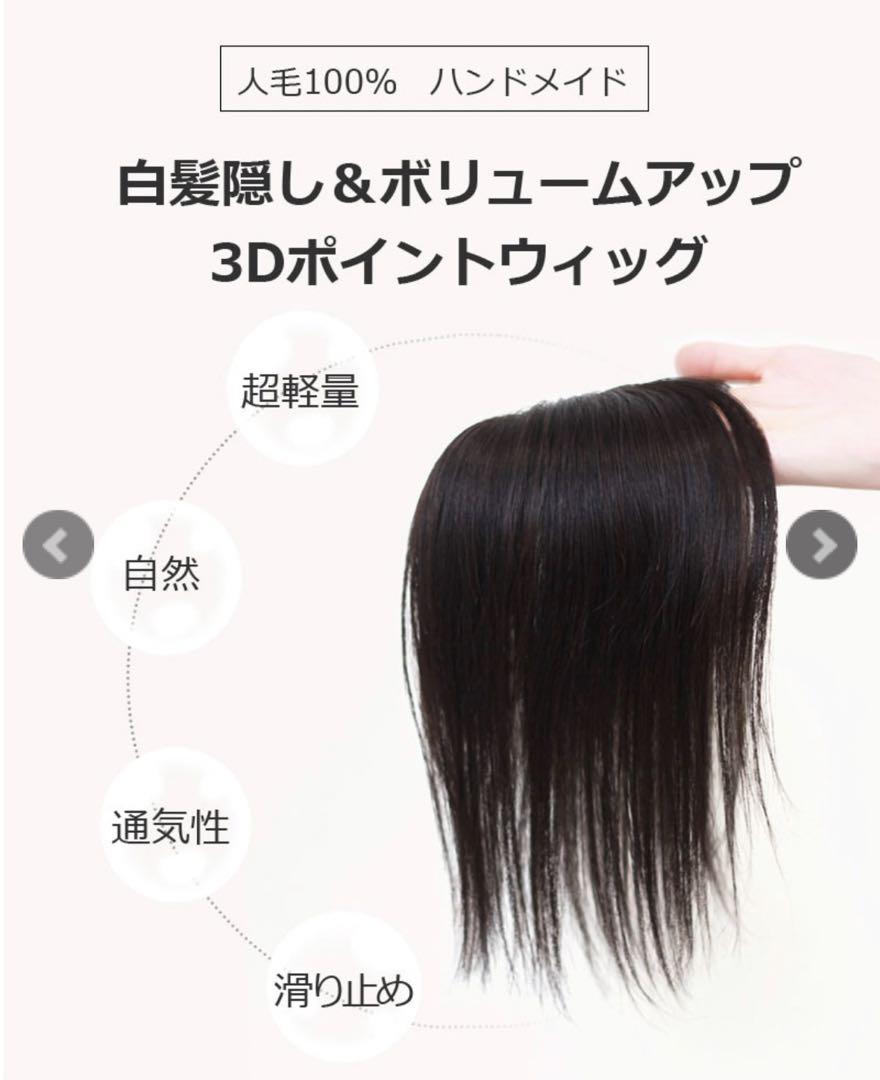私元気　部分ウィッグ　自然黒