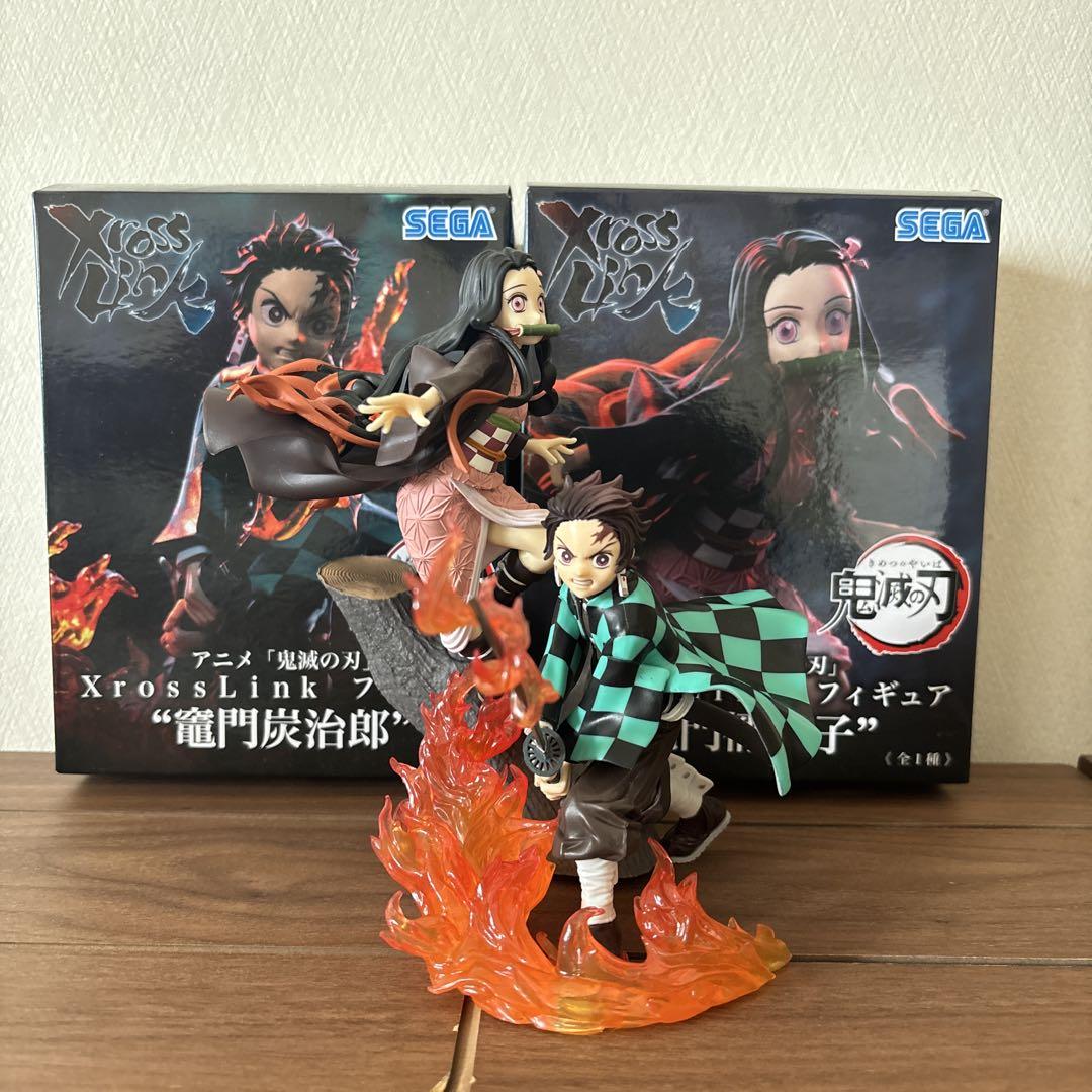 鬼滅の刃 フィギュアセット 鬼滅の刃 XrossLink フィギュア2種セット 竈門炭治郎、竈門禰
