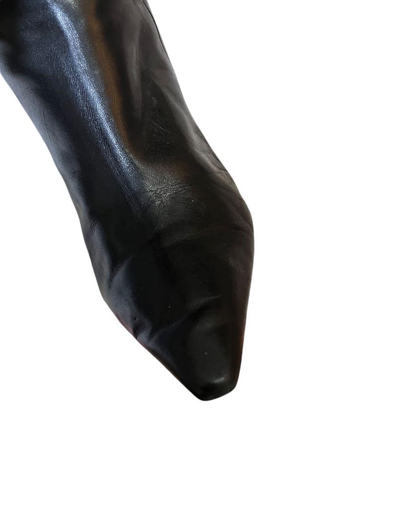 モードエジャコモ メダ 黒 レザー ロングブーツ 22cm - メルカリ
