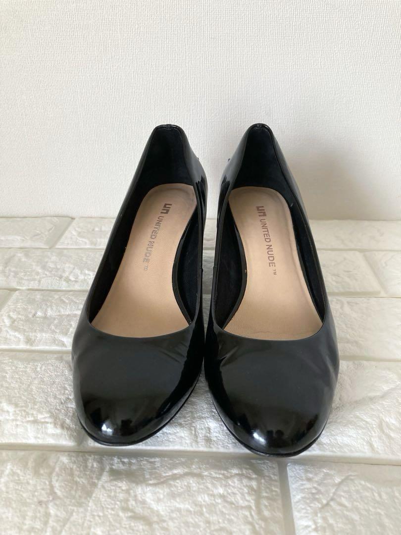 UNITED NUDE ブラックパンプス ヒール付き UNITED NUDE - UNITED NUDE ユナイテッドヌード Block Pump hi