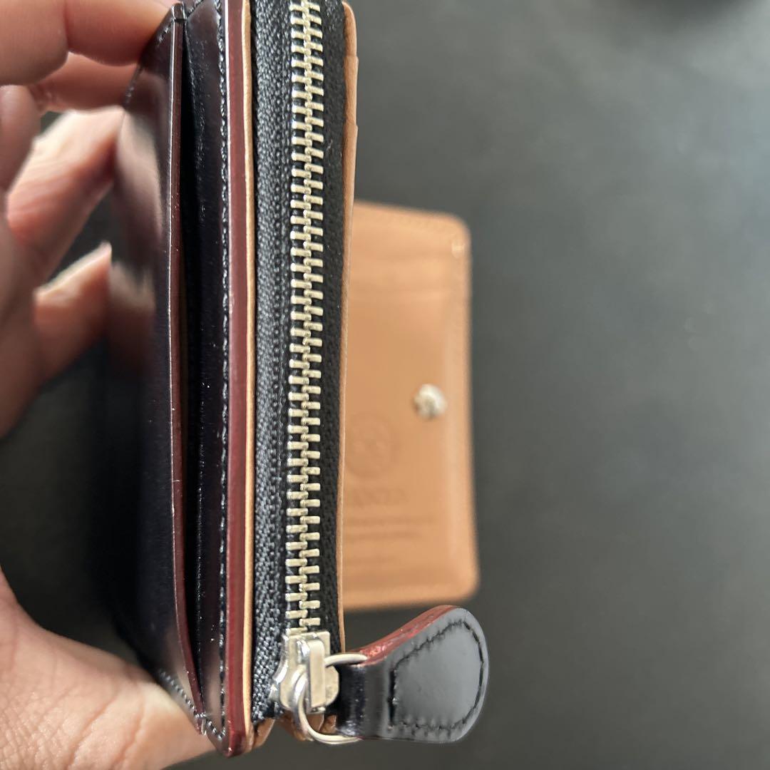 GANZO コードバンＬファスナー2つ折り財布