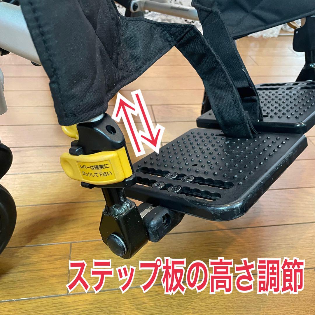 ♿️介助式 軽量スリム 便利な多機能タイプ 車椅子 (新品クッション)