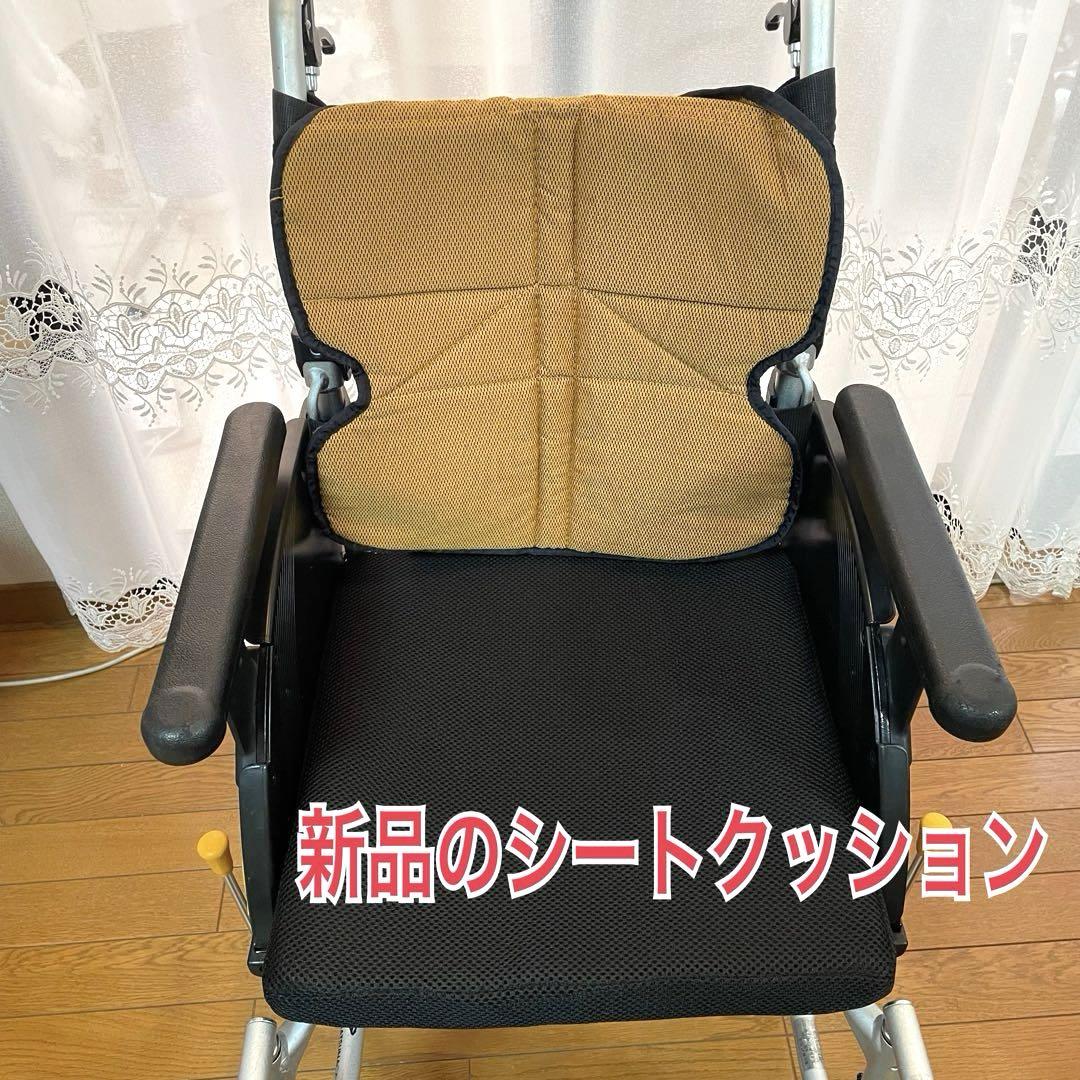 ♿️介助式 軽量スリム 便利な多機能タイプ 車椅子 (新品クッション)