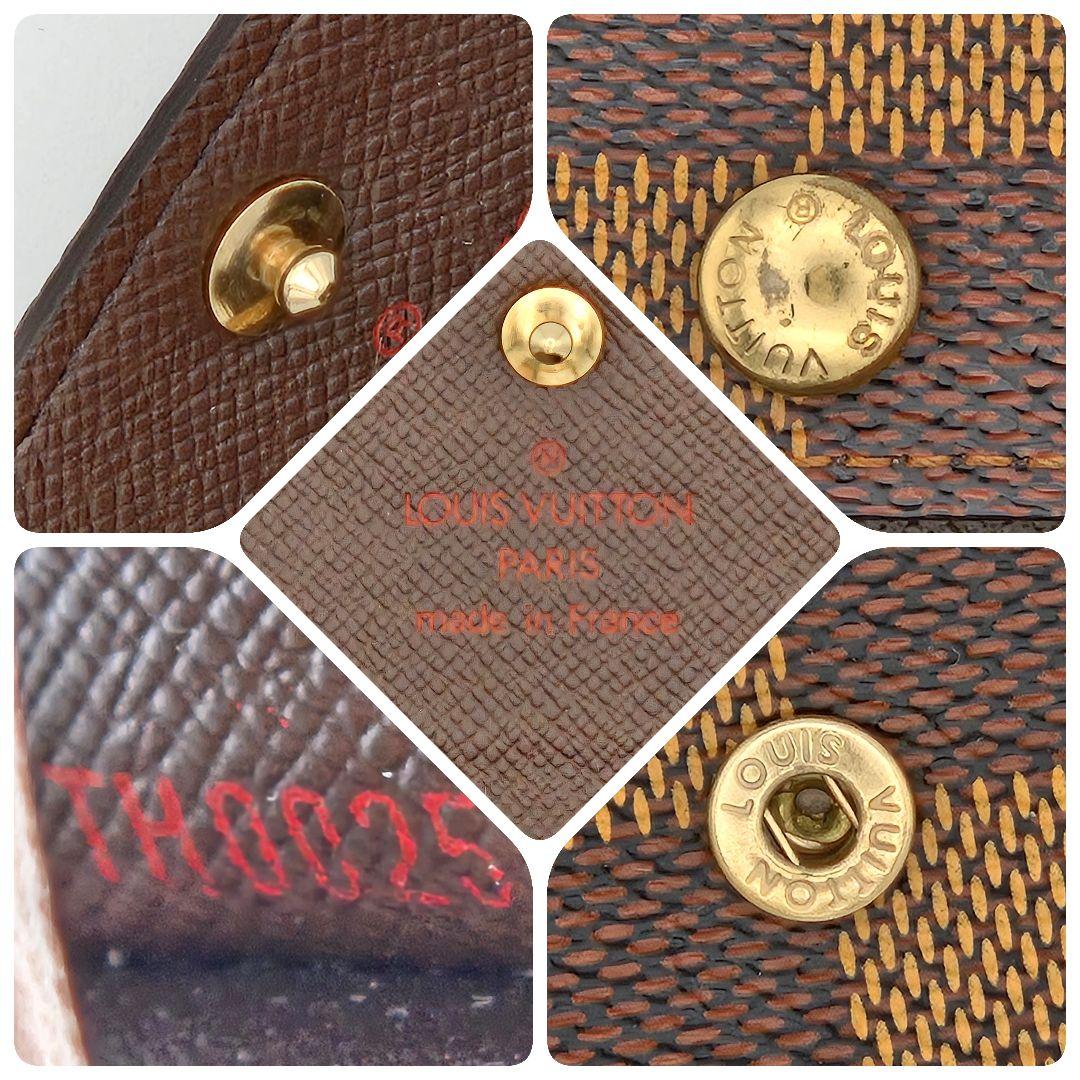 【美品】ルイヴィトン ミュルティクレ4 キーケース ダミエ エベヌ 4連