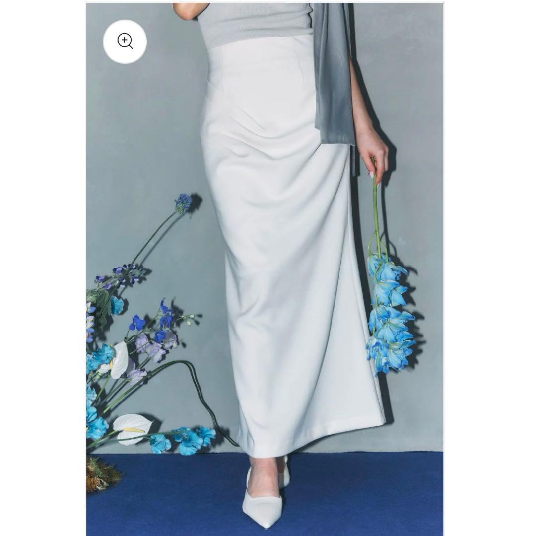 polaura ポローラ　ドレープセミフレアスカート