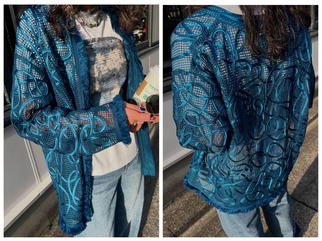 ★アメリヴィンテージ　MEDITAPEEMBROIDERYMESHJACKET ☆アメリヴィンテージ MEDITAPEEMBROIDERYMESHJACKET