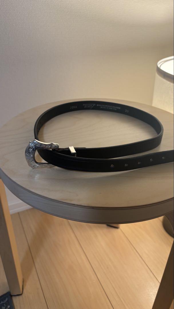 TORY LEATHER Western Belt Black ウエスタンベルト