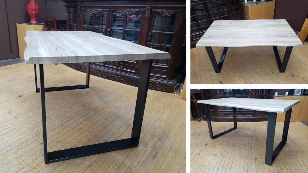 アイアン脚テーブル モダンダイニング３点セット