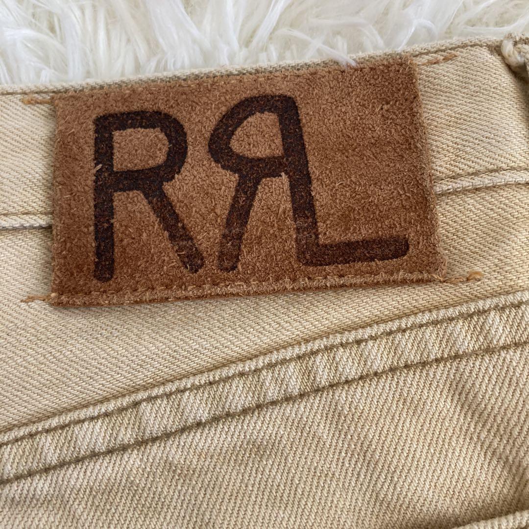 RRL カラー デニムパンツ ブラウン USA製 セルビッジ 赤耳 ロゴ