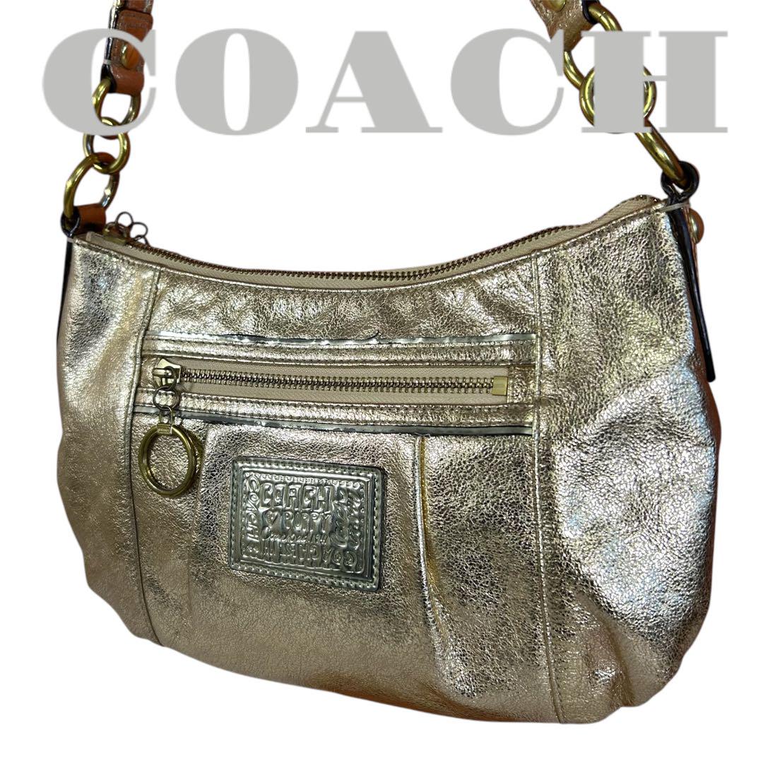 COACH poppy 20383 ゴールド　2way