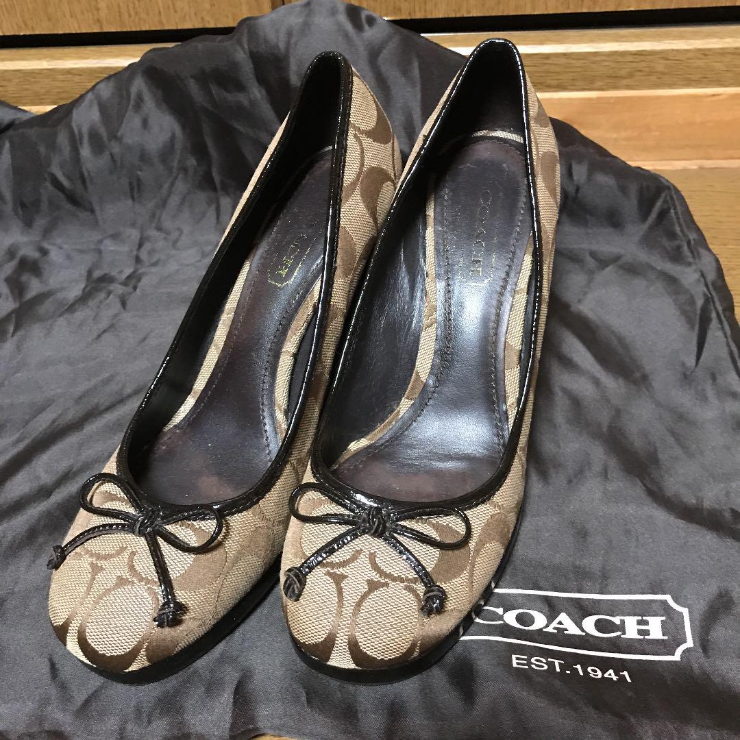 COACH】パンプス(黒)
