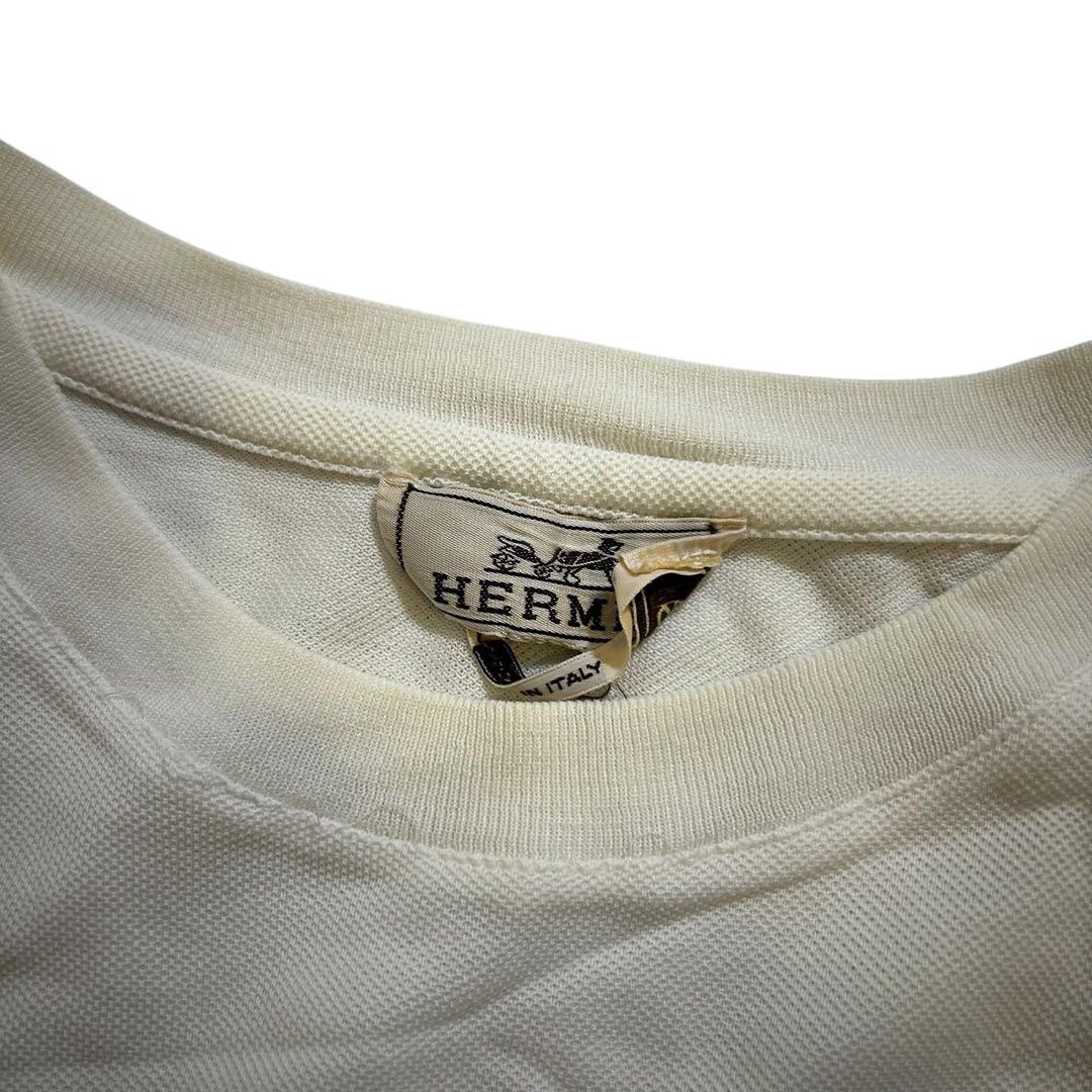 90s HERMES Hロゴ ポケット Tシャツ トップス