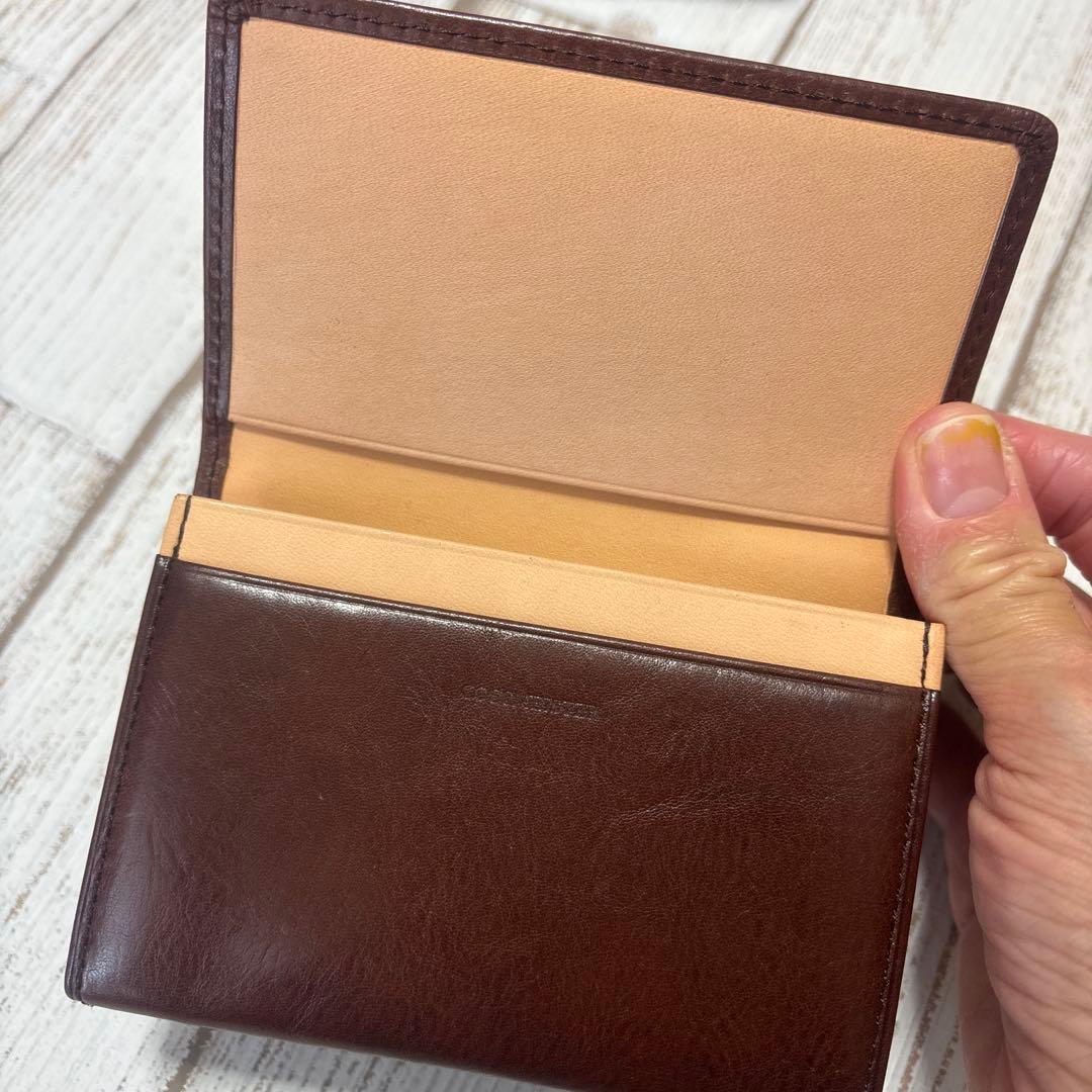 ココマイスター ブラウンレザー名刺入れ 箱付き COCOMEISTER ダーク