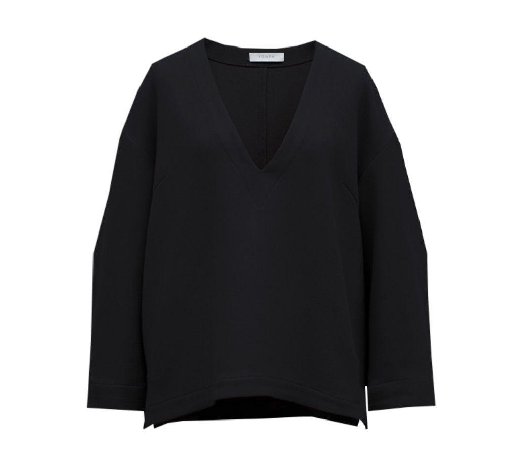 YONFA ヨンファVネックプルオーバーblack