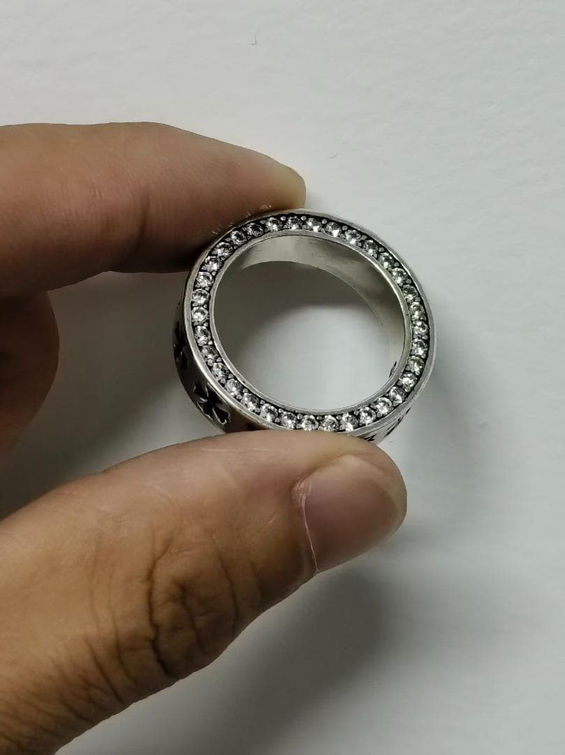 十字×梵字デザイン リング シルバー ヴィンテージ風