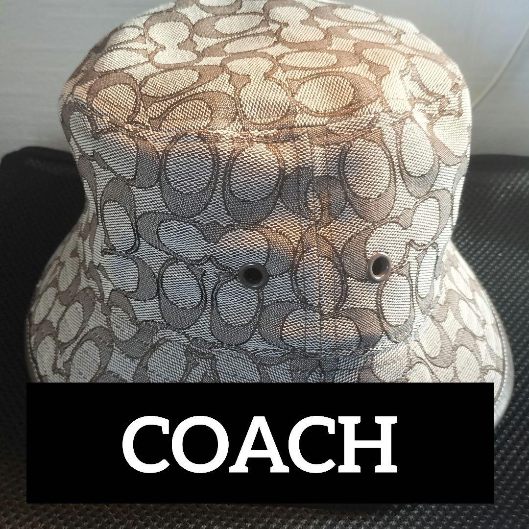 COACH バケットハット ブラウン系 帽子