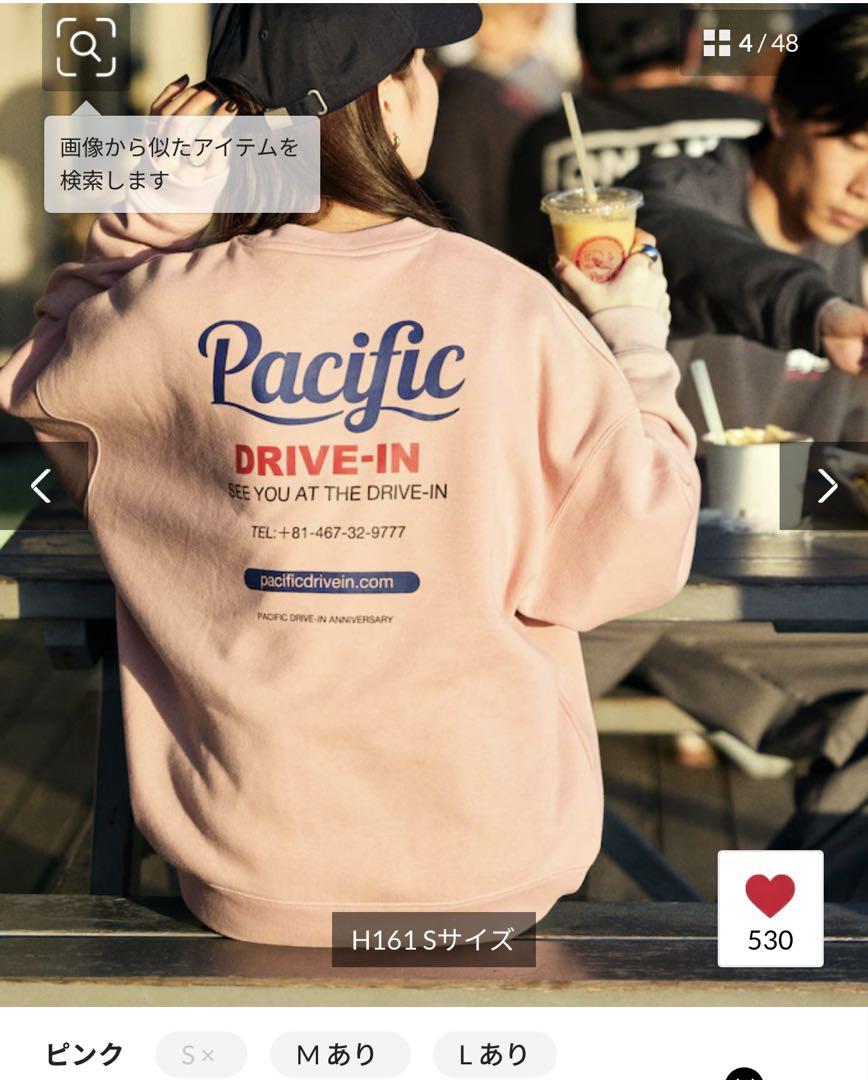 フリークスストア PacificDRIVE-IN ピンク スウェット トレーナー