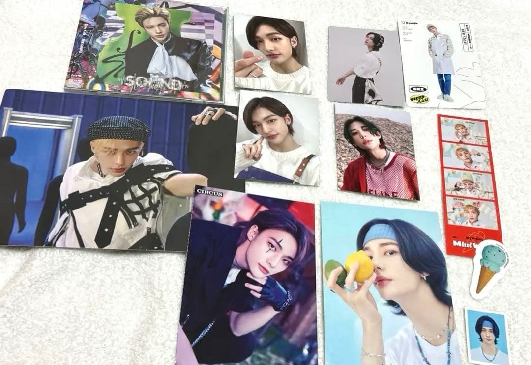 スキズ ヒョンジン 未開封CD 写真 ステッカー【まとめ売り】straykids