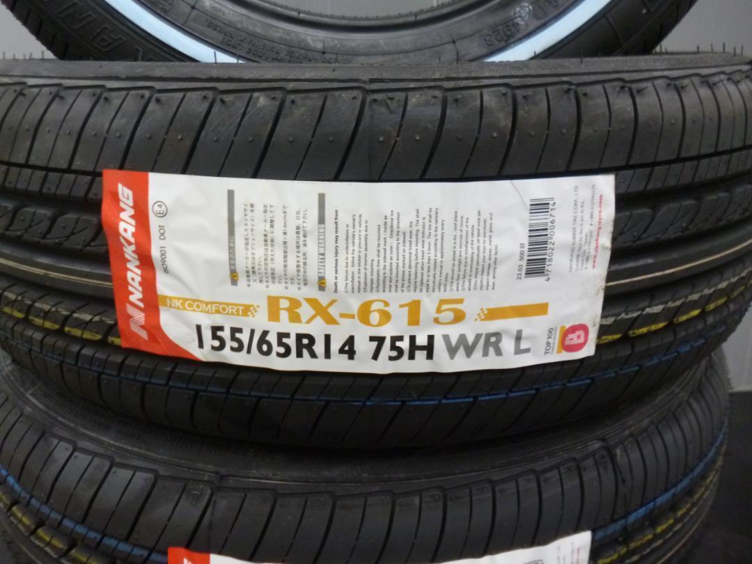 全国送料無料★ナンカン　RX615★155/65R14★ホワイトリボン★