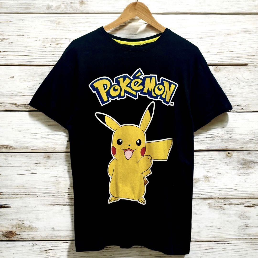 ビンテージ 90S～00’S ポケモン ピカチュウ 染み込みプリント Ｔシャツ