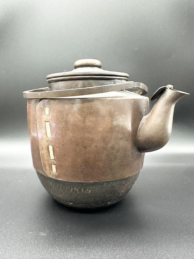 古錫 銅 薬缶 在銘 鉄瓶 水注 ヤカン 茶器 煎茶器