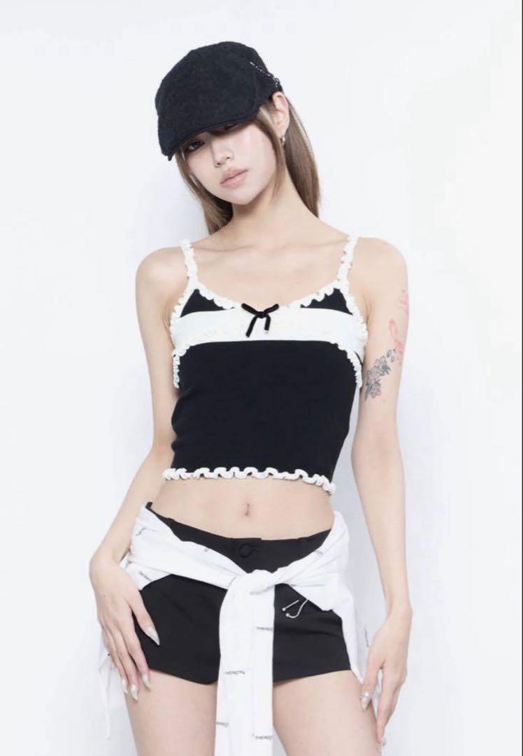 下着・アンダーウェア theredthread S bicolor knit camisole theredthread S bicolor knit camisole
