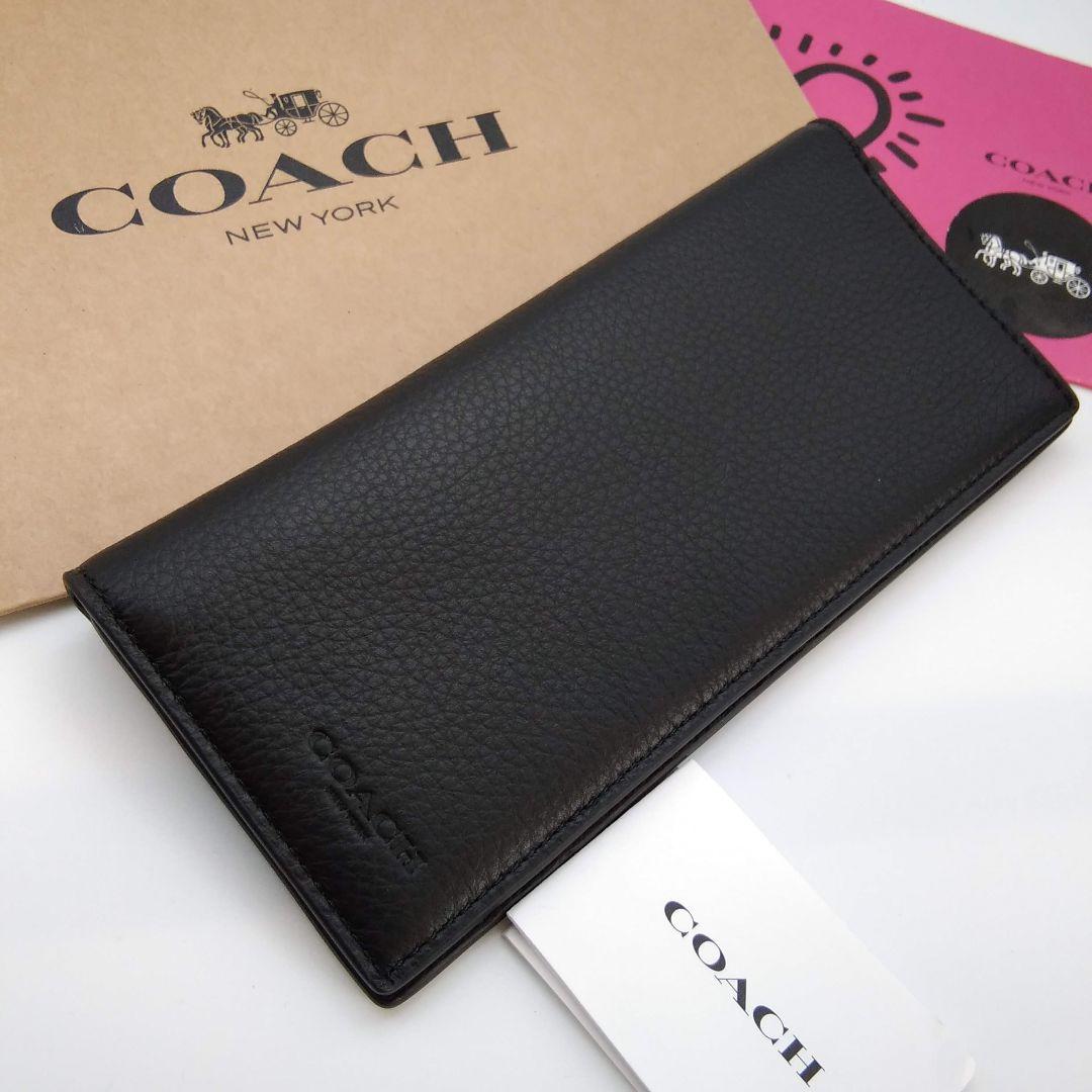 高評価なギフト COACH 新品 長財布 小銭入れ付き メンズ 小物