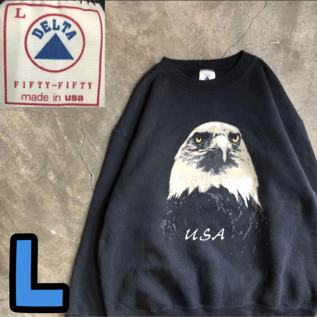 T5162 DELTA スウェット　アニマル　オーバーサイズ USA製　古着