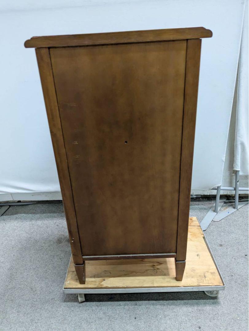 【中古】東海家具工業　アンティークチェスト　引出し3段　S55　電話台　花台