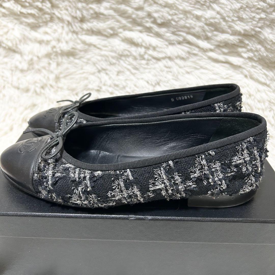 【高級】CHANEL シャネル ココマーク バレエシューズ フラットシューズ
