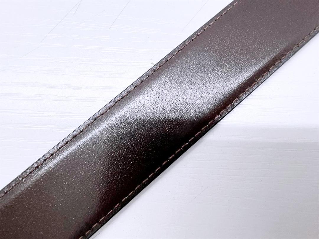 未使用保管　S.T. Dupont 　デュポン　ロゴバックル　レザー　ベルト　黒