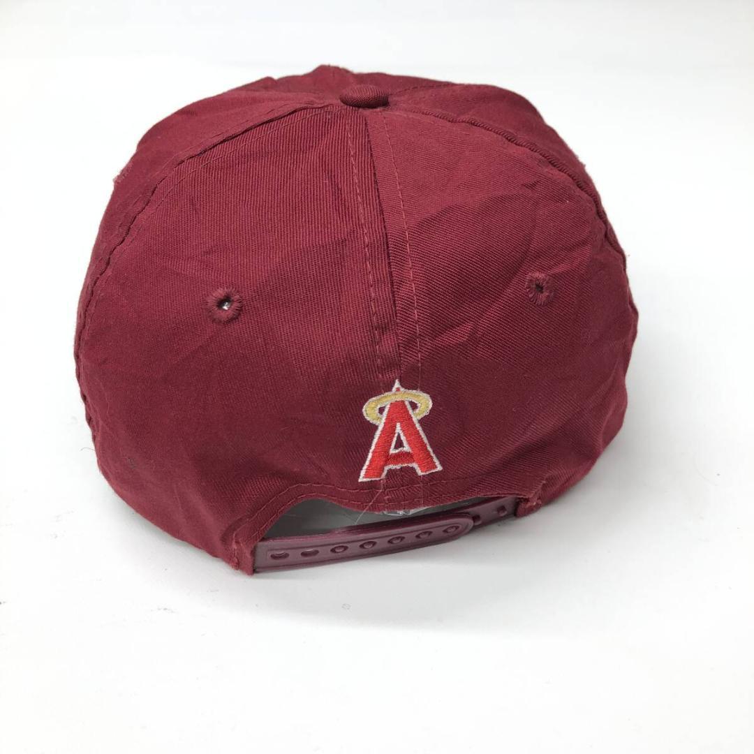 90s MLB カリフォルニア・エンゼルス ベースボールキャップ ワインレッド