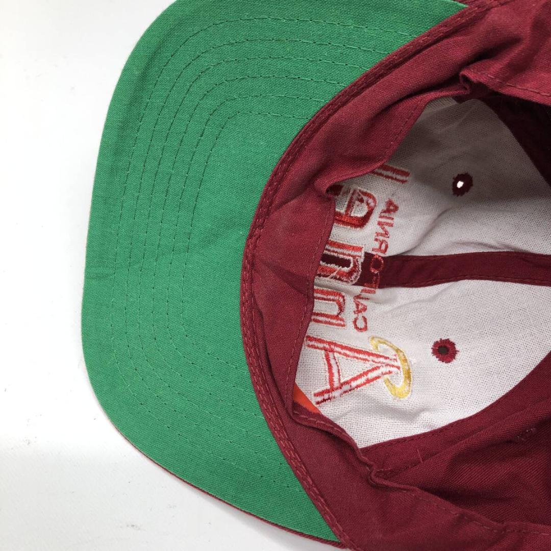90s MLB カリフォルニア・エンゼルス ベースボールキャップ ワインレッド