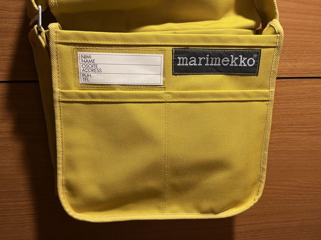 marimekko マリメッコ イエロー キャンバスショルダーバッグ