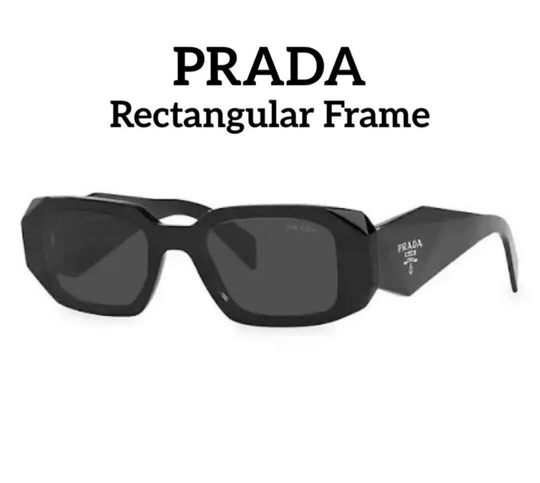 Prada Eyewear レクタンギュラーフレームサングラス メンズ Prada Eyewear レクタンギュラーフレームサングラス メンズ