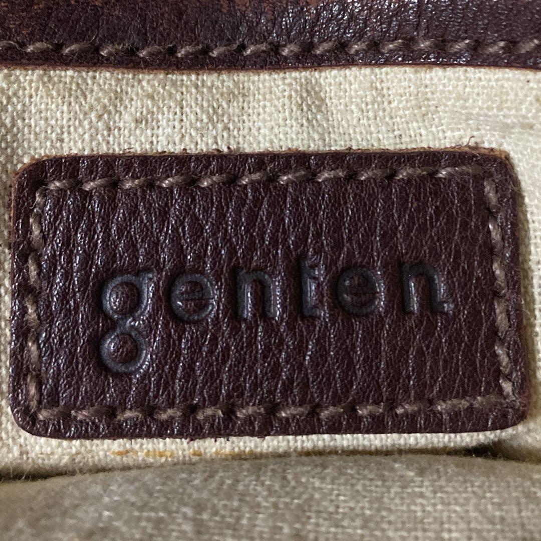 希少】genten 本革トートバッグ ＆ ノベルティキャンバス生地
